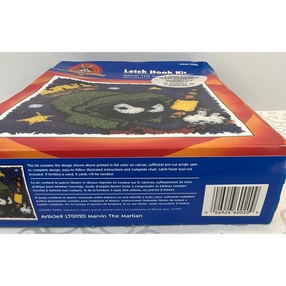Looney Tunes Marvin The Martian Latch Hook Kit 13" x 13" With Tool Included - Picture 4 of 4